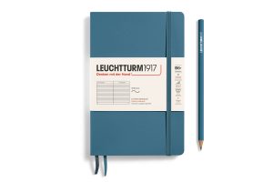 Leuchtturm Leuchtturm Stone Blue, Softcover, Paperback (B6+), 123 p., ruled