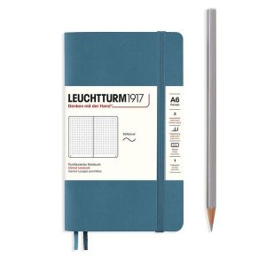 Leuchtturm Leuchtturm Stone Blue, Pocket (A6), 187 p., dotted