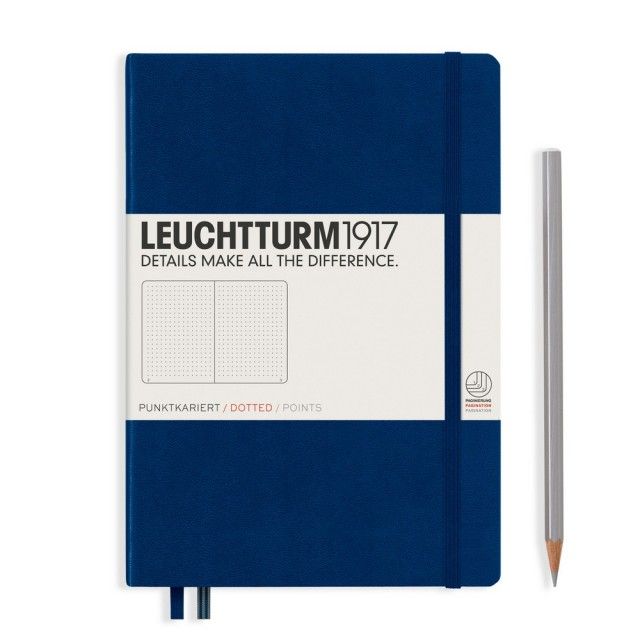 Leuchtturm Leuchtturm Navy, Medium (A5), 251 p., dotted