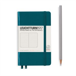 Leuchtturm Leuchtturm Pacific Green, Pocket (A6), 187 p., dotted