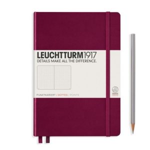 Leuchtturm Leuchtturm Port Red, Medium (A5), 251 p., dotted
