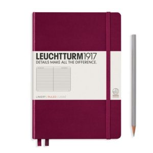 Leuchtturm Leuchtturm Port Red, Medium (A5), 251 p., ruled