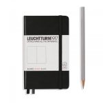 Leuchtturm Leuchtturm Black, Pocket (A6), 187 p., plain