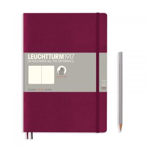 Leuchtturm Leuchtturm Port Red, Softcover, Composition (B5), 123 p., plain