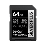 Lexar Lexar SD Silver Plus UHS-1 64GB V30 R205/W150MB/s